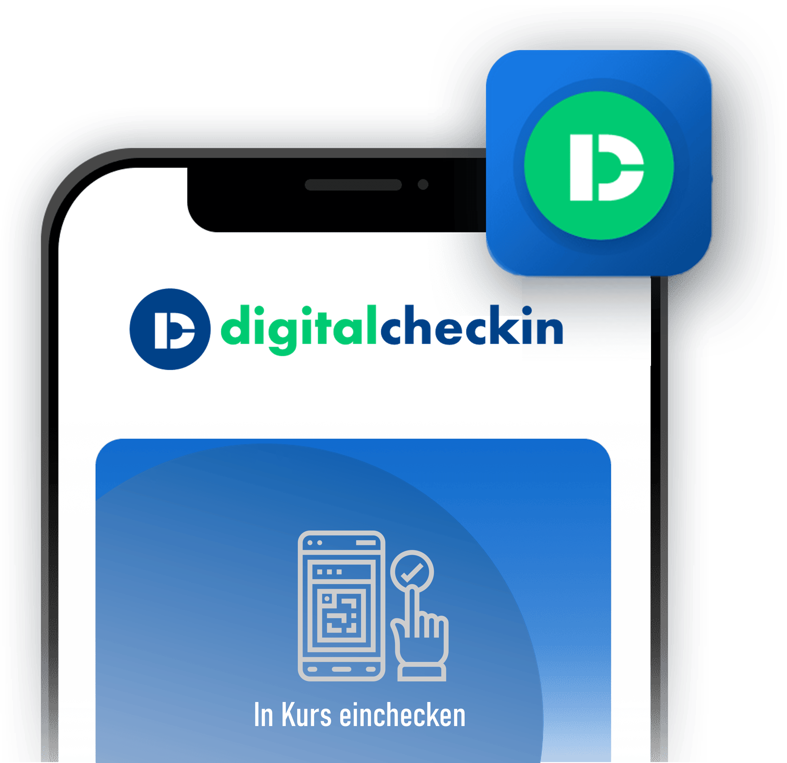 App von DigitalCheckIn in Nahaufnahme