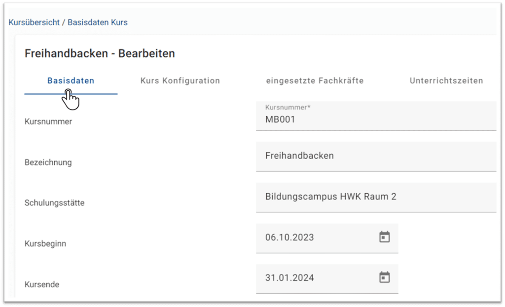WEGEN EINES KURSES visual data 2