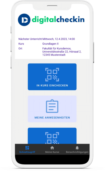 Wegen des Herrenberg Urteils werden Kursinfos über eine App kommuniziert.